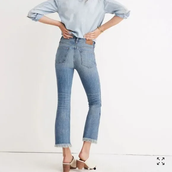 Madewell Blue Cropped Jeans - Picture 7 of 14